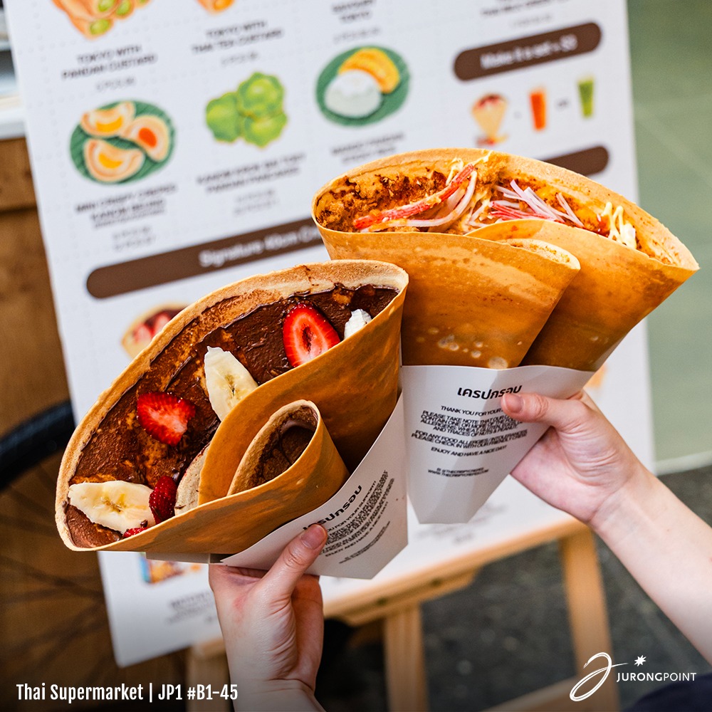 Aisle filled with authentic Thai snacks and spices
