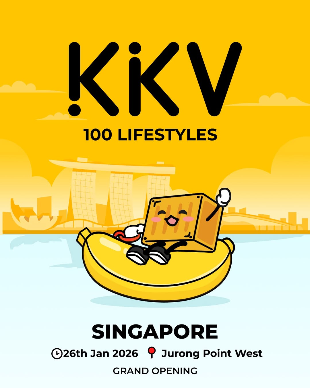 A vibrant display of lifestyle products at the new KKV store