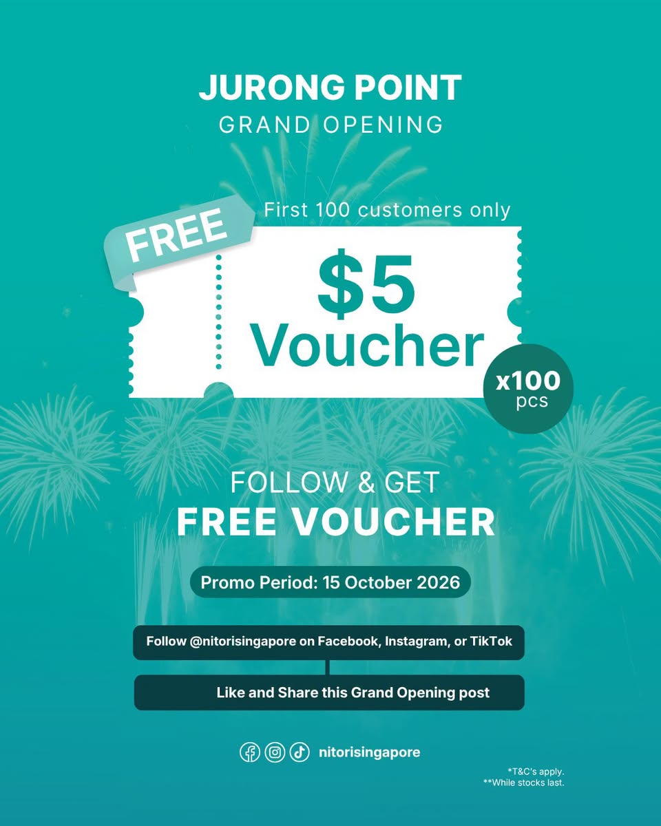 NITORI free $5 voucher promotion