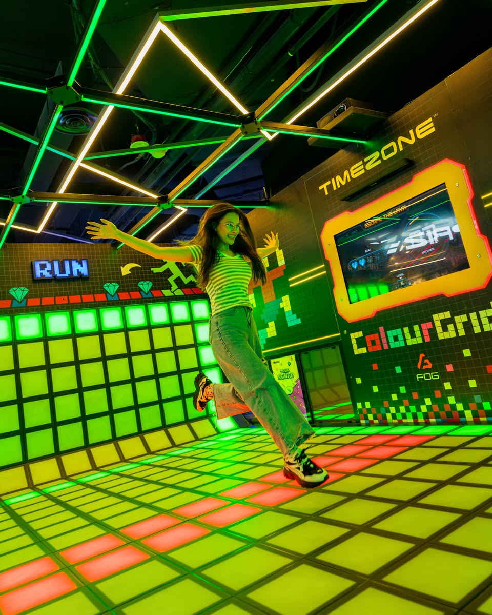 Timezone ColourGrid interactive LED dance floor at Jurong Point