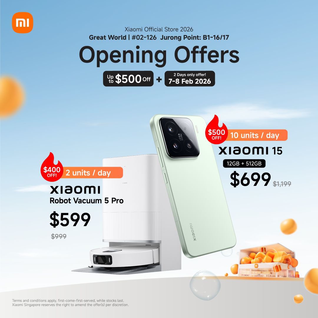 Xiaomi store front at Jurong Point