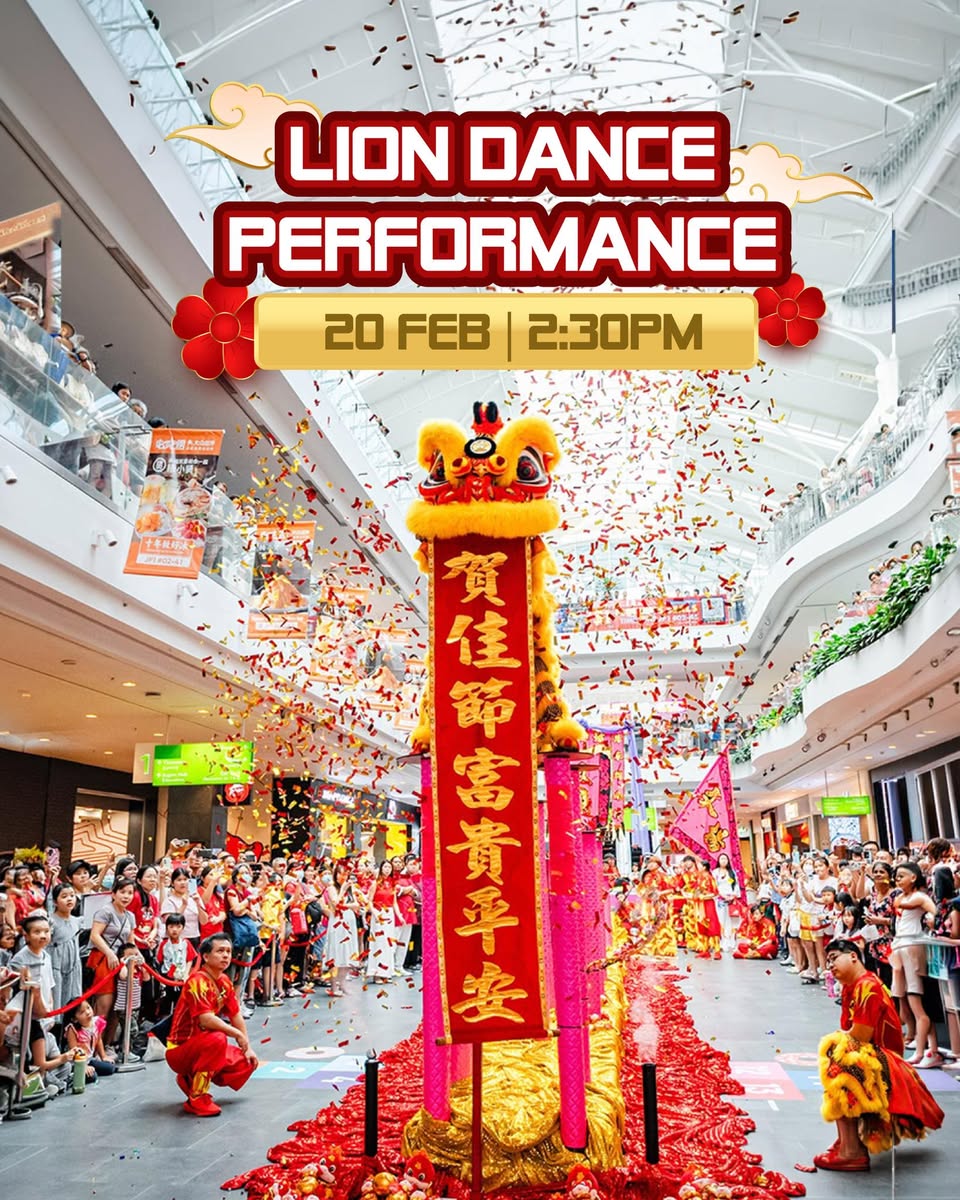 Vibrant Lion Dance performance during a festive celebration