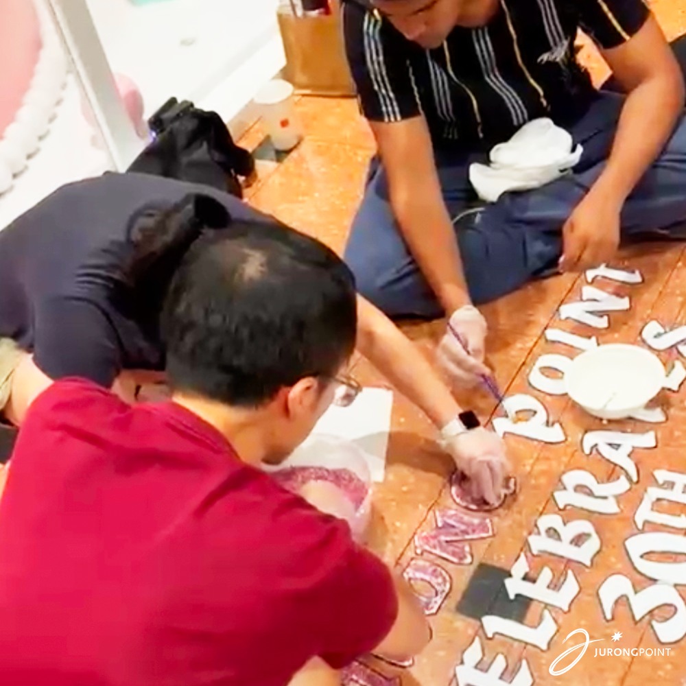 Vibrant Deepavali Rangoli at Jurong Point