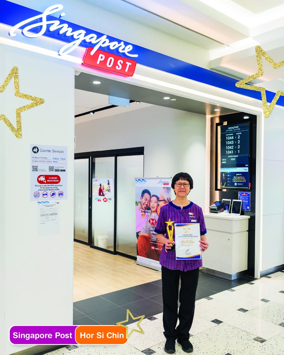 Jurong Point Service Star Award winner Raji Ramasamy from HYSSES