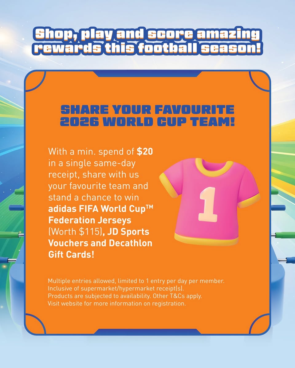 Link Malls Ultimate Challenge lucky draw prizes including Adidas FIFA World Cup jerseys worth $115, JD Sports vouchers, and Decathlon gift cards