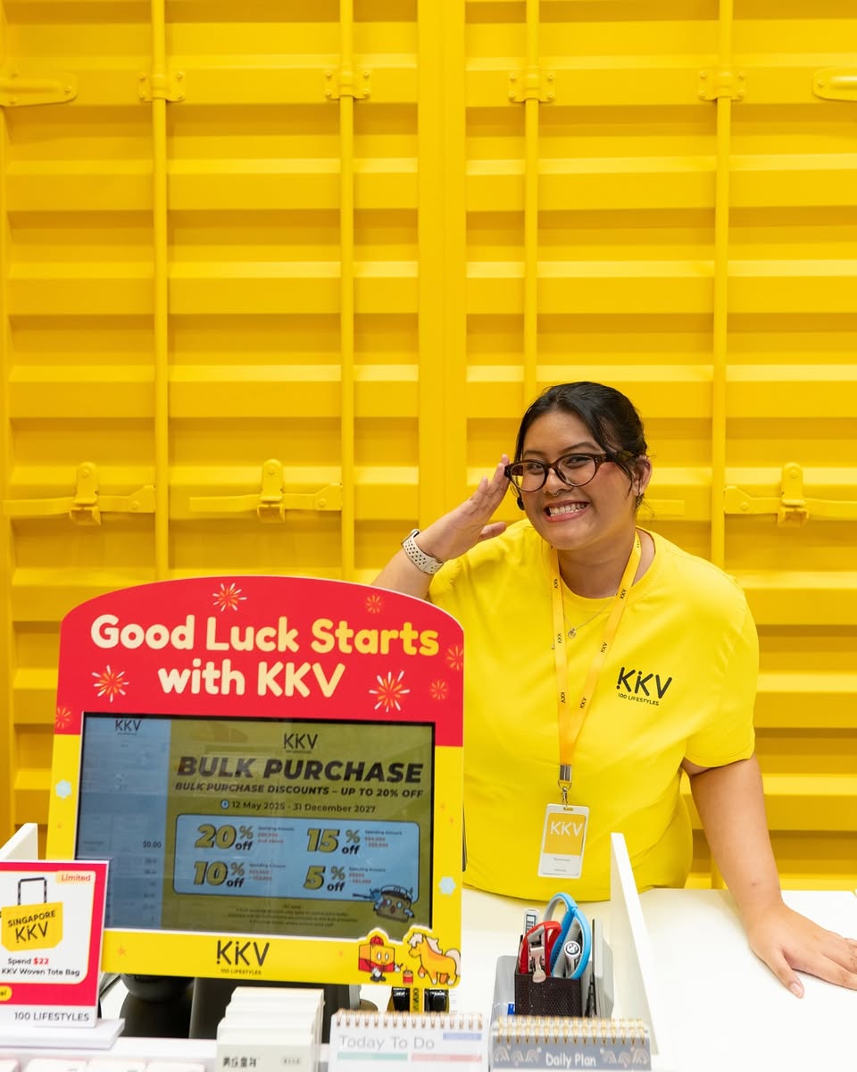 The vibrant storefront of KKV at Jurong Point
