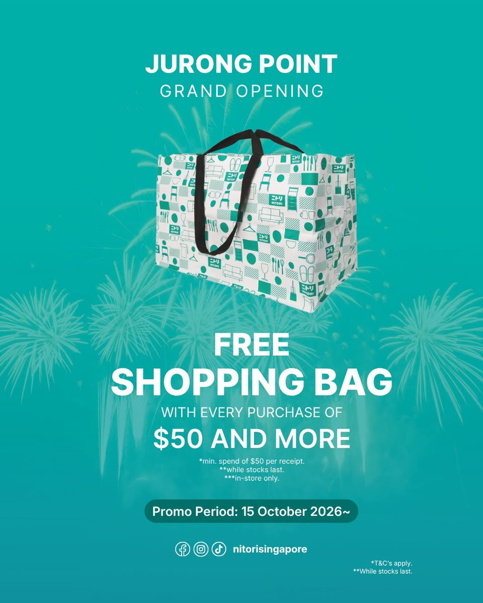 NITORI free shopping bag promotion