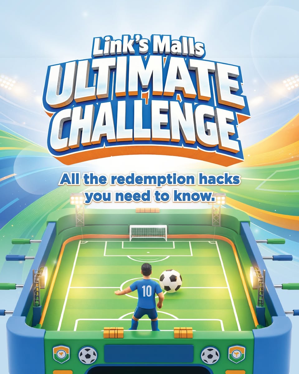 Link Malls Ultimate Challenge foosball table with redemption hacks promotion at Jurong Point