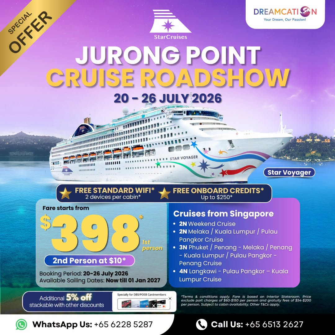 StarCruises Star Voyager cruise deals at Jurong Point Cruise Roadshow