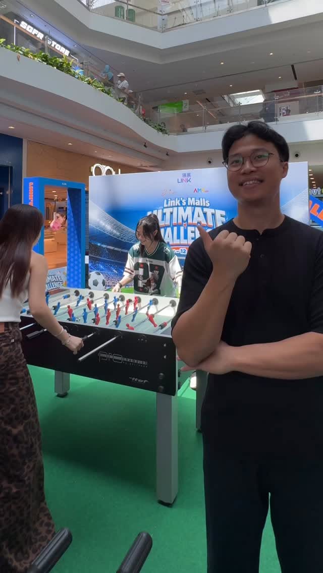 Link Malls Ultimate Football Challenge foosball table at Jurong Point with Pro-Football branded game