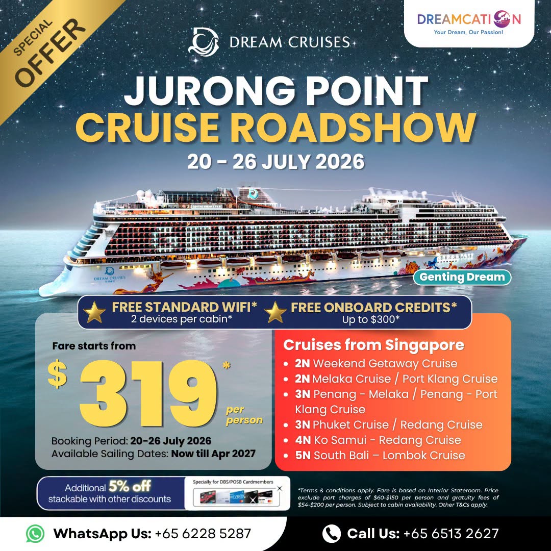Dream Cruises Genting Dream cruise packages at Jurong Point Cruise Roadshow