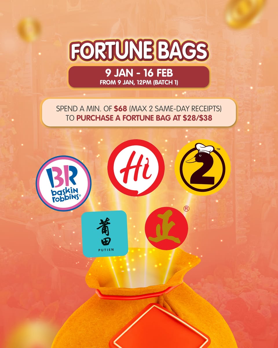 Shoppers enjoying the CNY festivities at Jurong Point