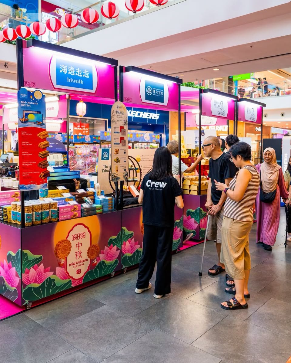 BIGG Mid-Autumn Festival booth at Jurong Point