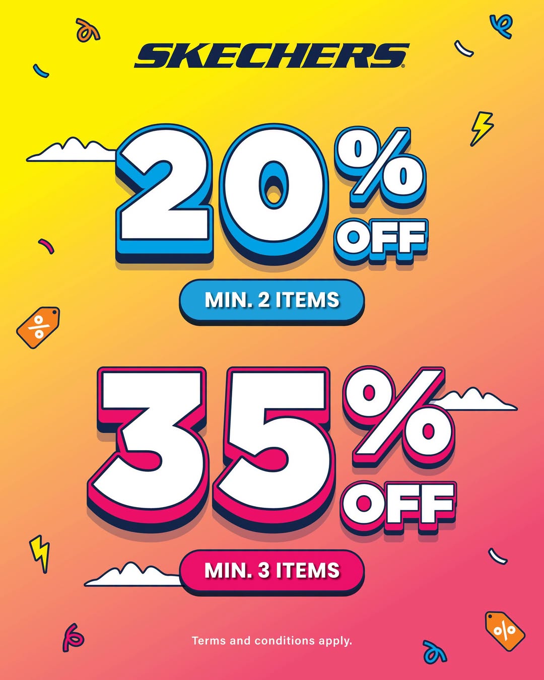 Skechers tiered discount promotion at Jurong Point