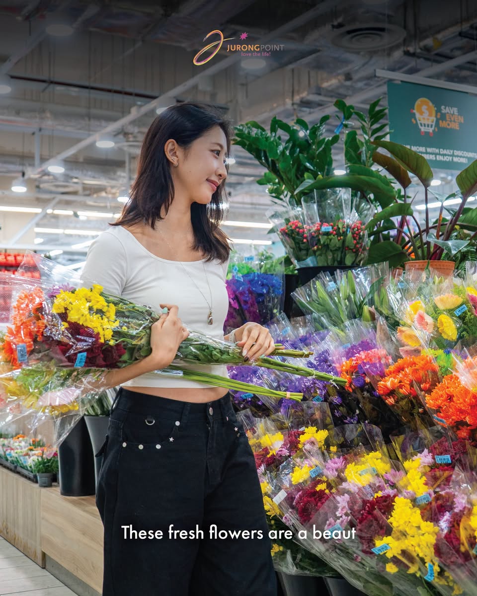 Fresh flower bouquets at Jurong Point