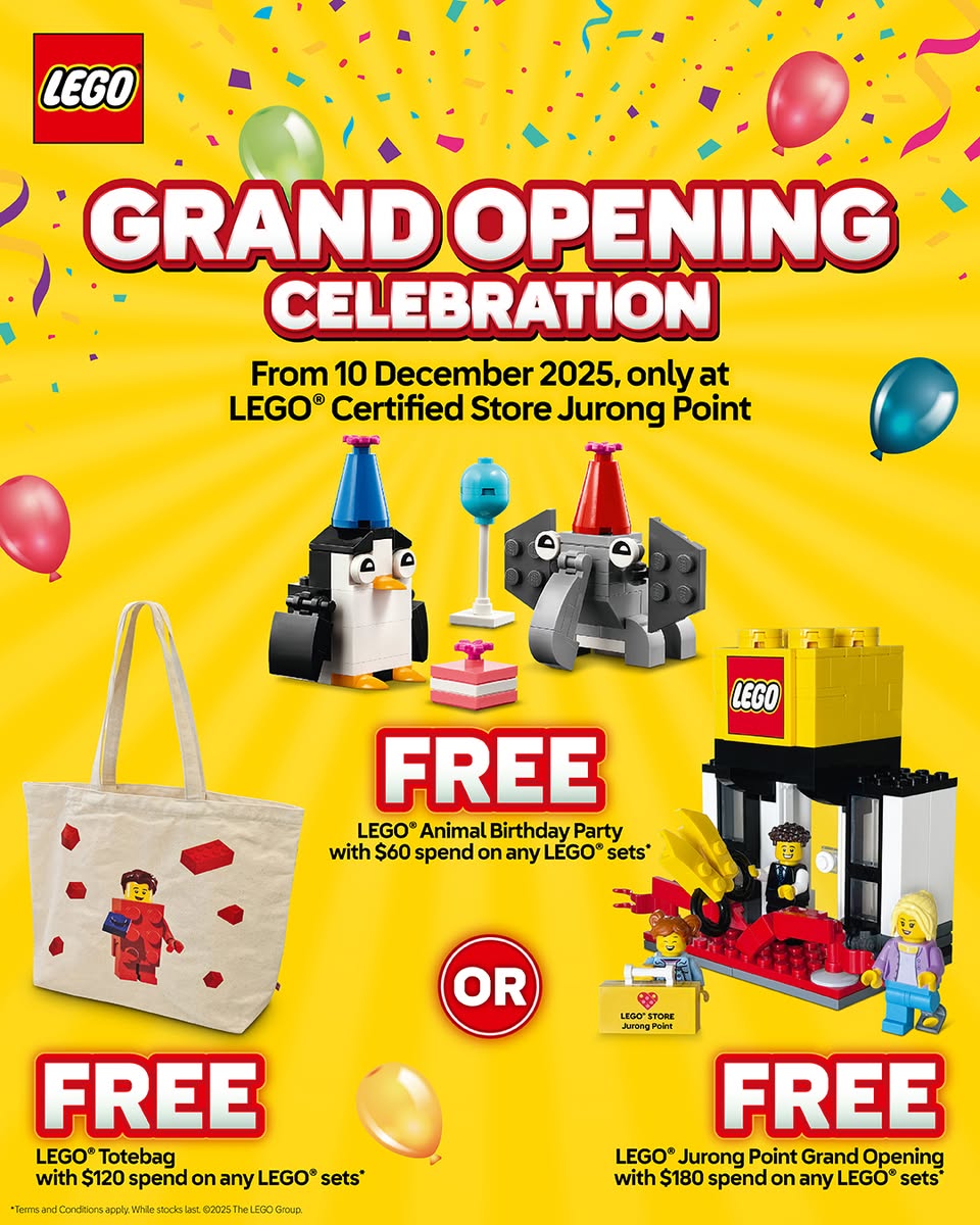 Exclusive gifts and prizes at LEGO store opening