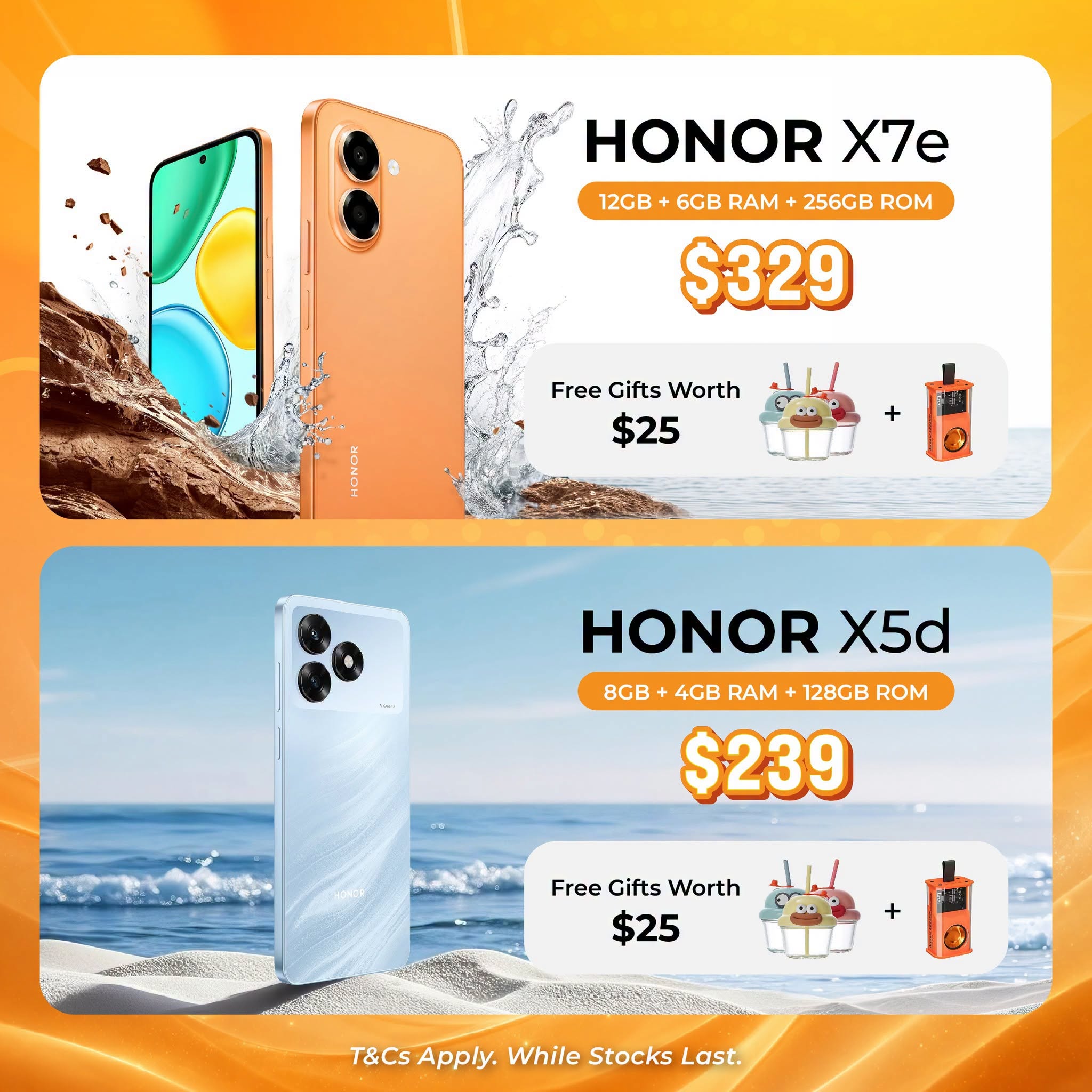 HONOR X7e and X5d Smartphones