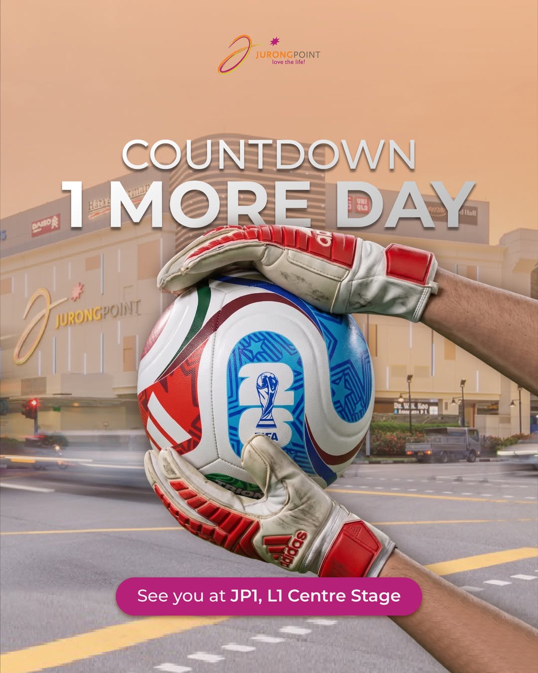 FIFA World Cup Roadshow countdown at Jurong Point JP1 Centre Stage