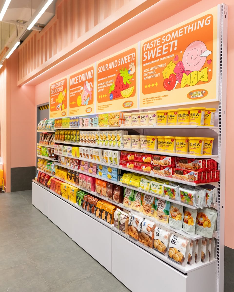 The vibrant storefront of the new KKV outlet at Jurong Point