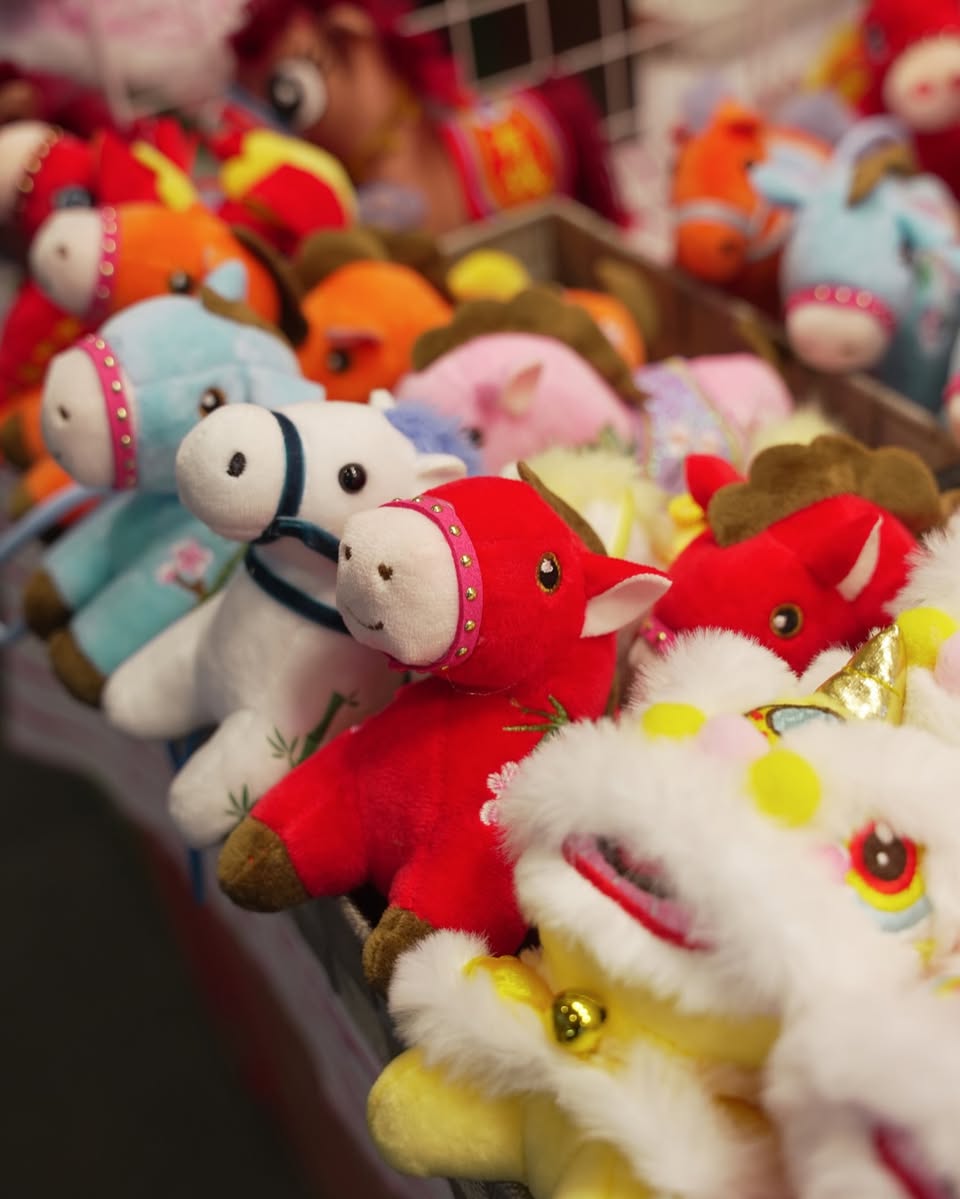 A variety of Lunar New Year snacks at the atrium