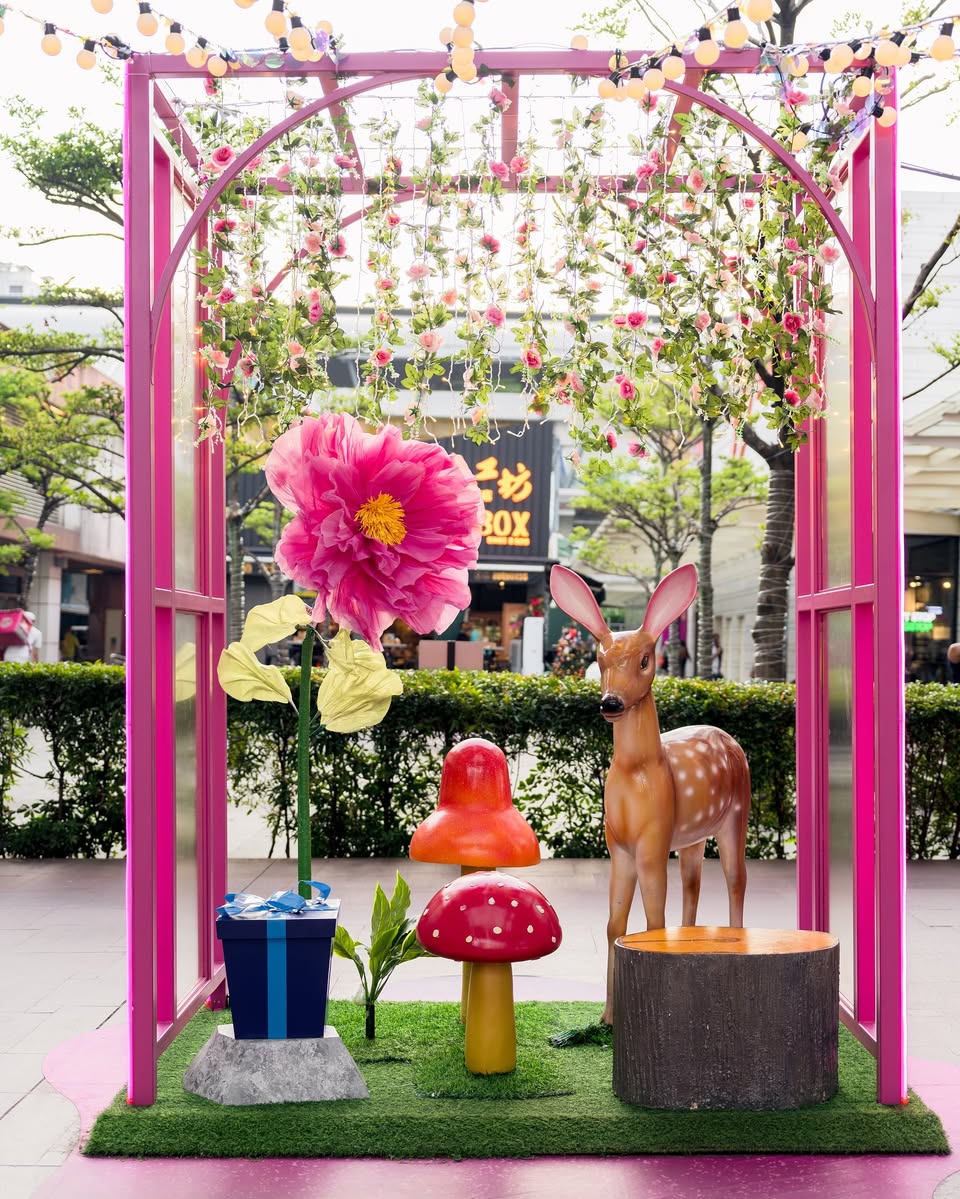 Sparkling Christmas ornaments and garlands at Jurong Point