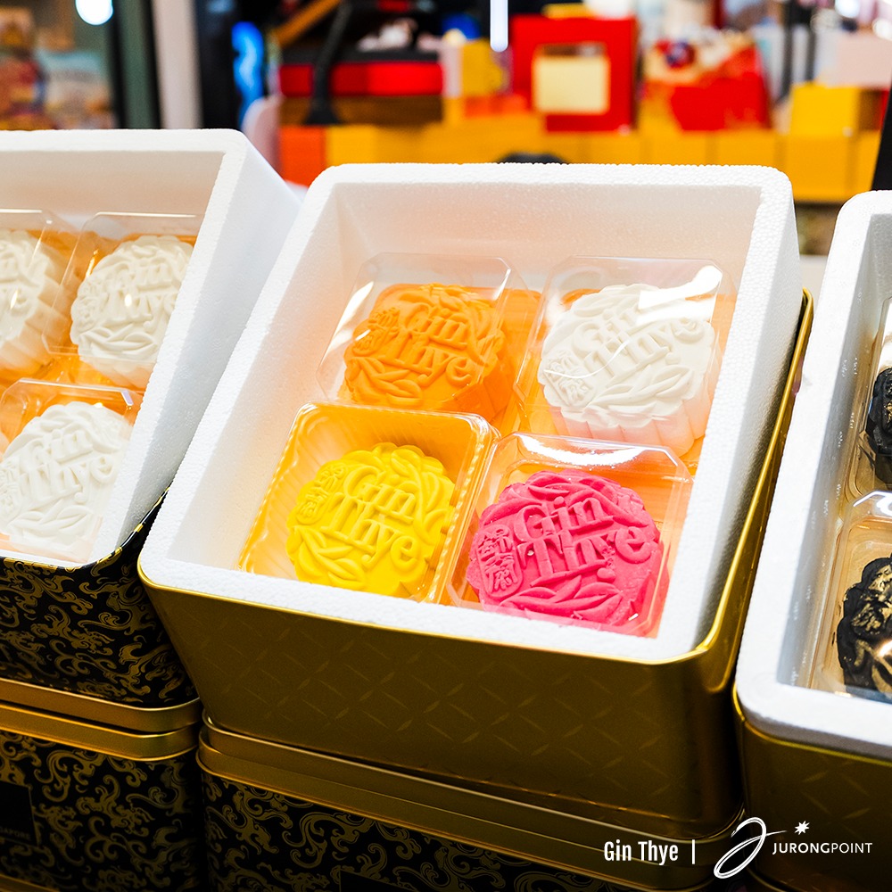Assorted snow skin mooncakes in vibrant colours