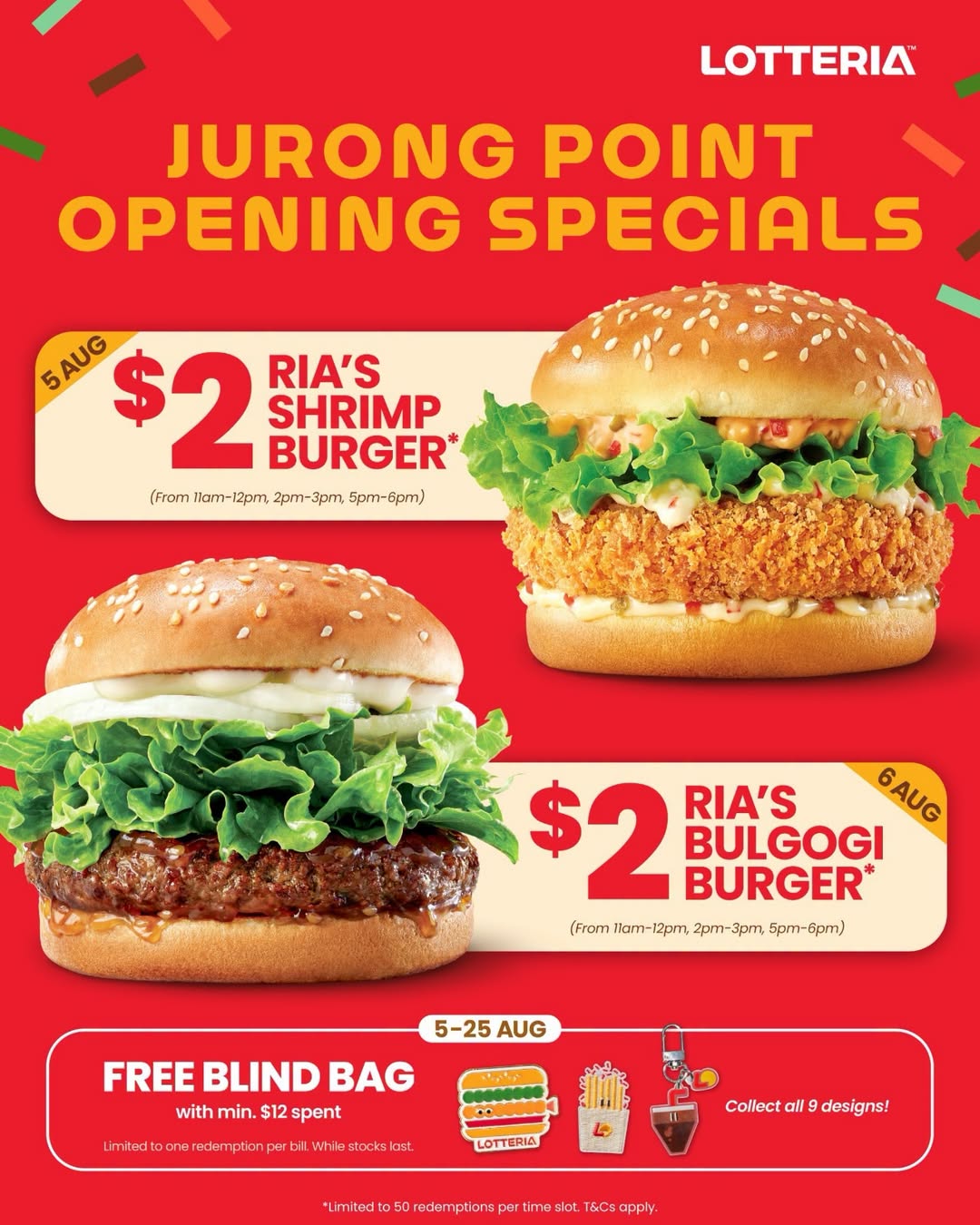 Lotteria opening promotion at Jurong Point