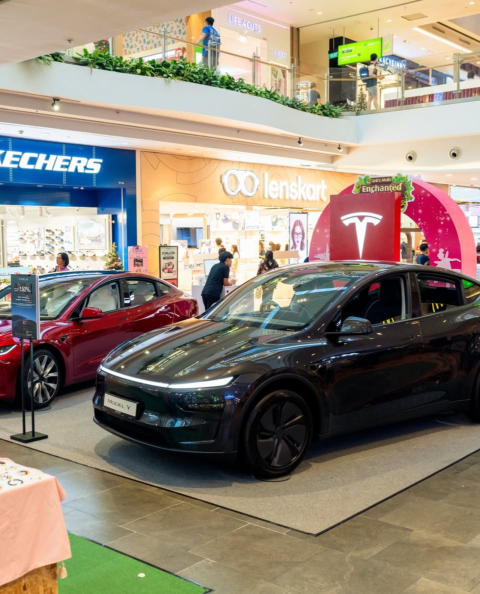 Tesla Model Y showcased at an exhibition