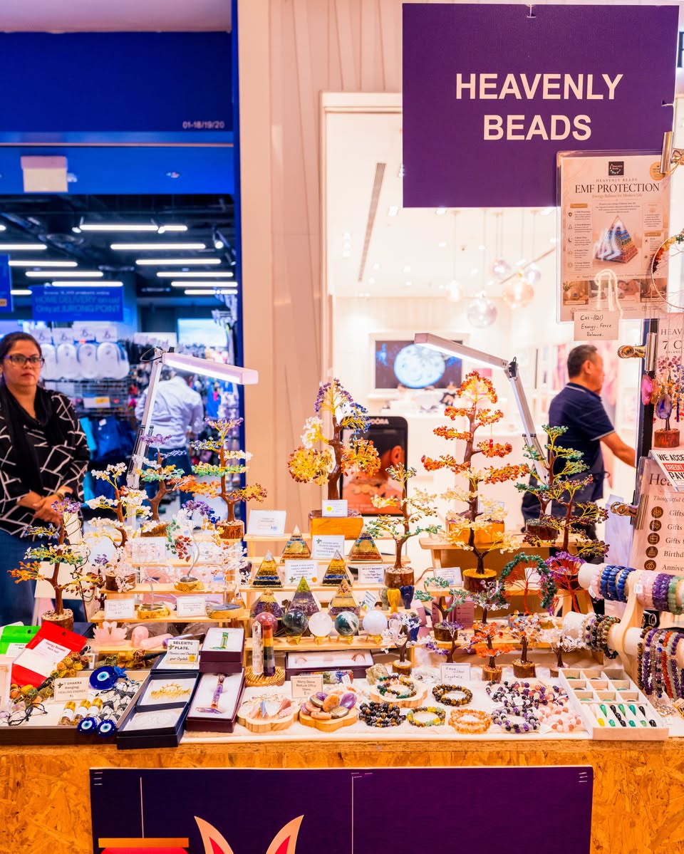 Heavenly Beads crystal tree figurines and beaded jewellery