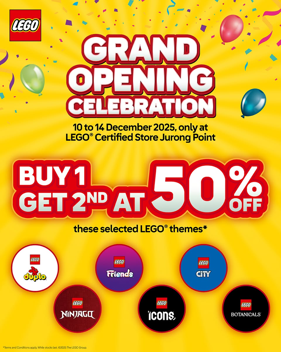 Promotional deals for LEGO Jurong Point opening
