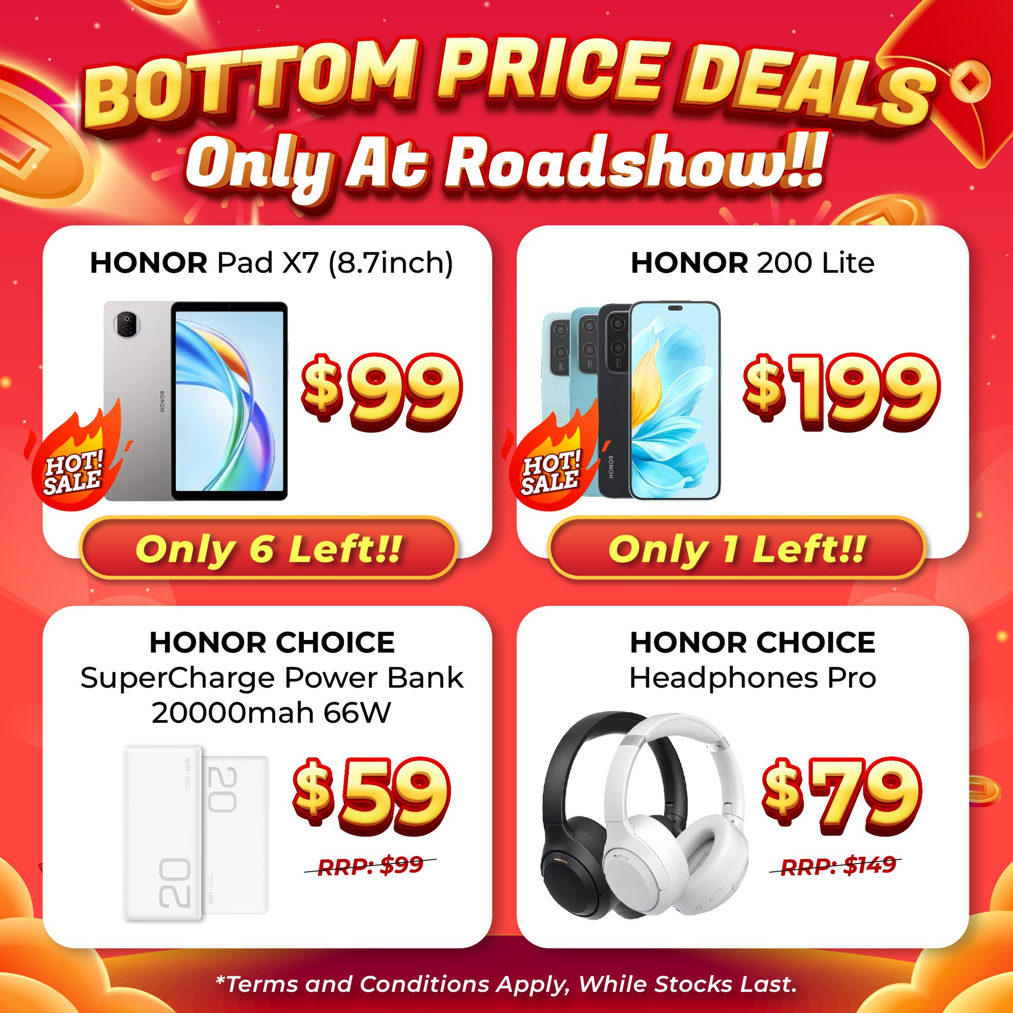 HONOR 1 plus 1 year warranty promotion