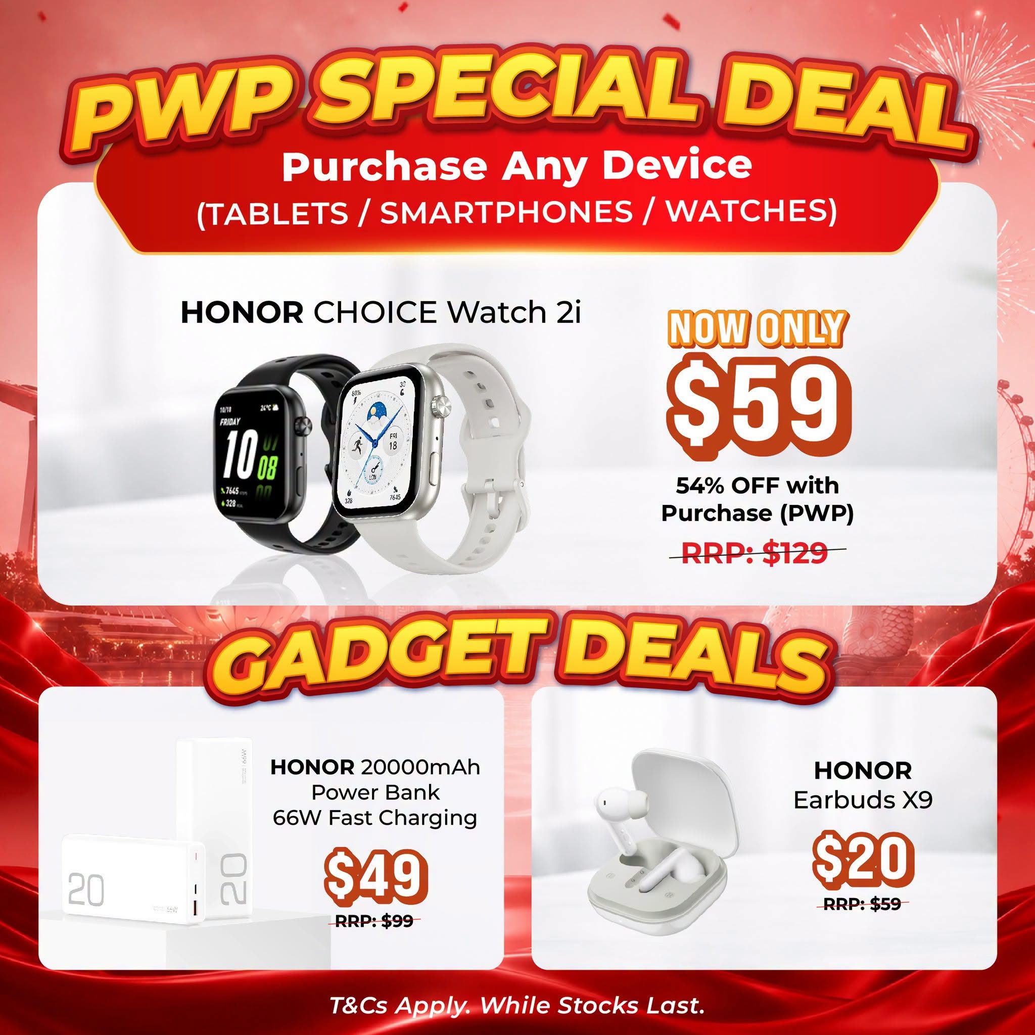 HONOR PWP and gadget deals
